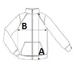 DOVER POLÁR-BÉLELT BOMBER DZSEKI mérettáblázat