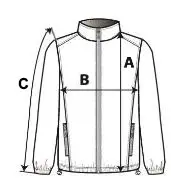 FÉRFI ALAP SOFTSHELL DZSEKI mérettáblázat