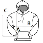 ANTHEM STUDIO KAPUCNIS PULÓVER mérettáblázat